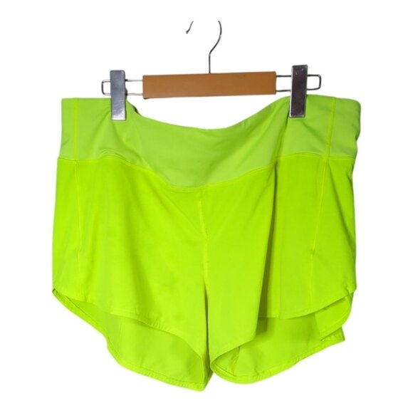 Lululemon Speed Up Mid-Rise Short 4" Highlight Yellow Size 14 - Picture 1 of 6